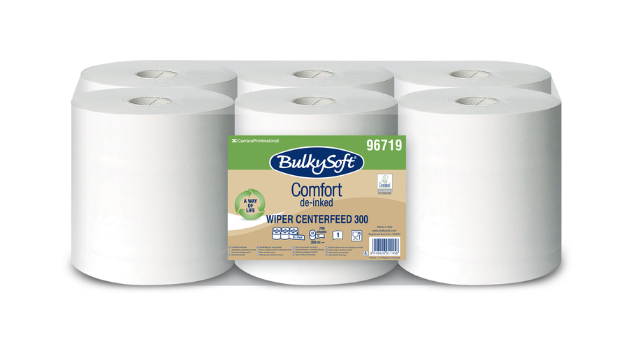 Bulkysoft Comfort papīra rullis slaucīšanai 300m, 1 kārta