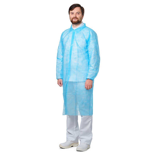 BaltLine halāts 2XL PP ar velcro aizdari, zils, 1 gab. 110x140cm
