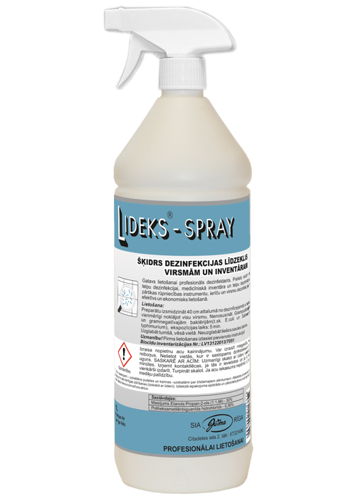 LIDEKS-spray дезинфицирующее средство для поверхностей и инвентаря 1л