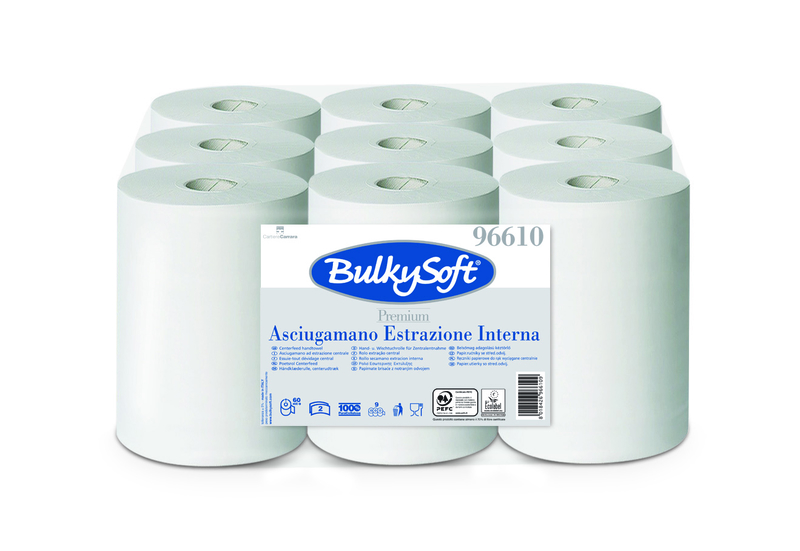 Bulkysoft Premium roku dvieļi 60m, 2 kārtas, balti