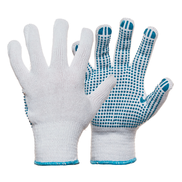 Трикотажные перчатки с ПВХ покрытием, 10 размер