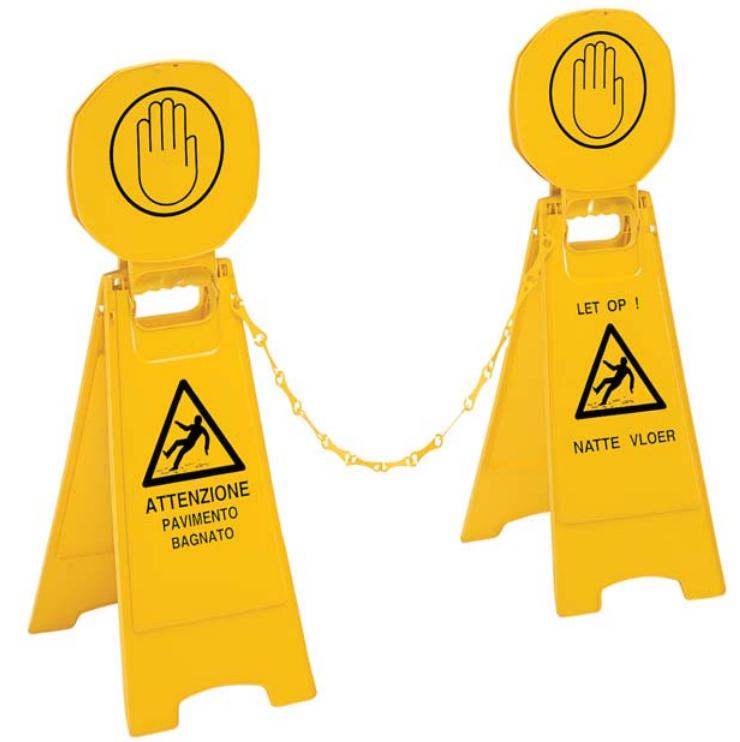 Euromop предупреждающий знак, напольный, желтый