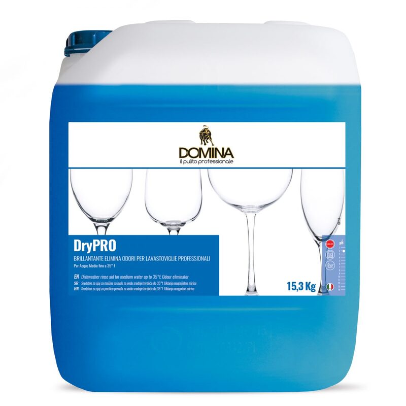 DOMINA DryPRO skalošanas līdzeklis trauku mazgājamām mašīnām 15,3 kg