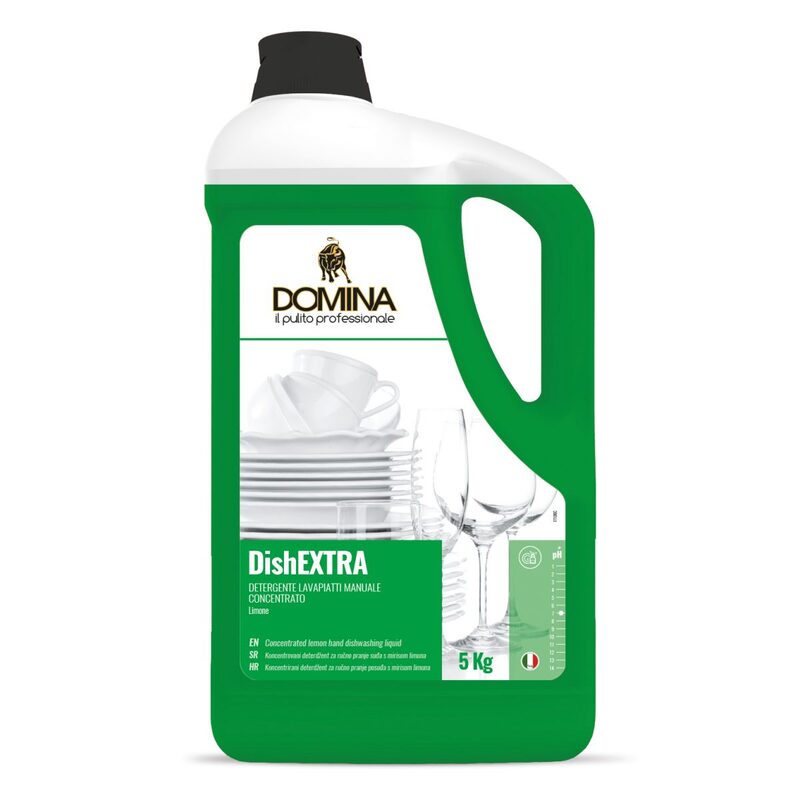 DOMINA DishEXTRA koncetrēts trauku mazgāšanas līdzeklis, citrons, 5L