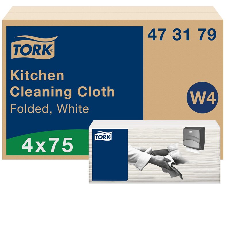 Tork нетканые тряпочки для кухни 41,5 x35,5см, 75 шт. W4